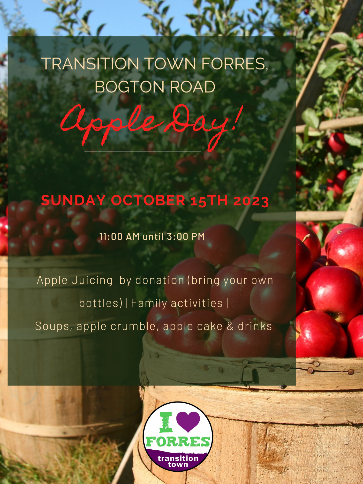 October 15th – Apple Day at Transition Town Forres
